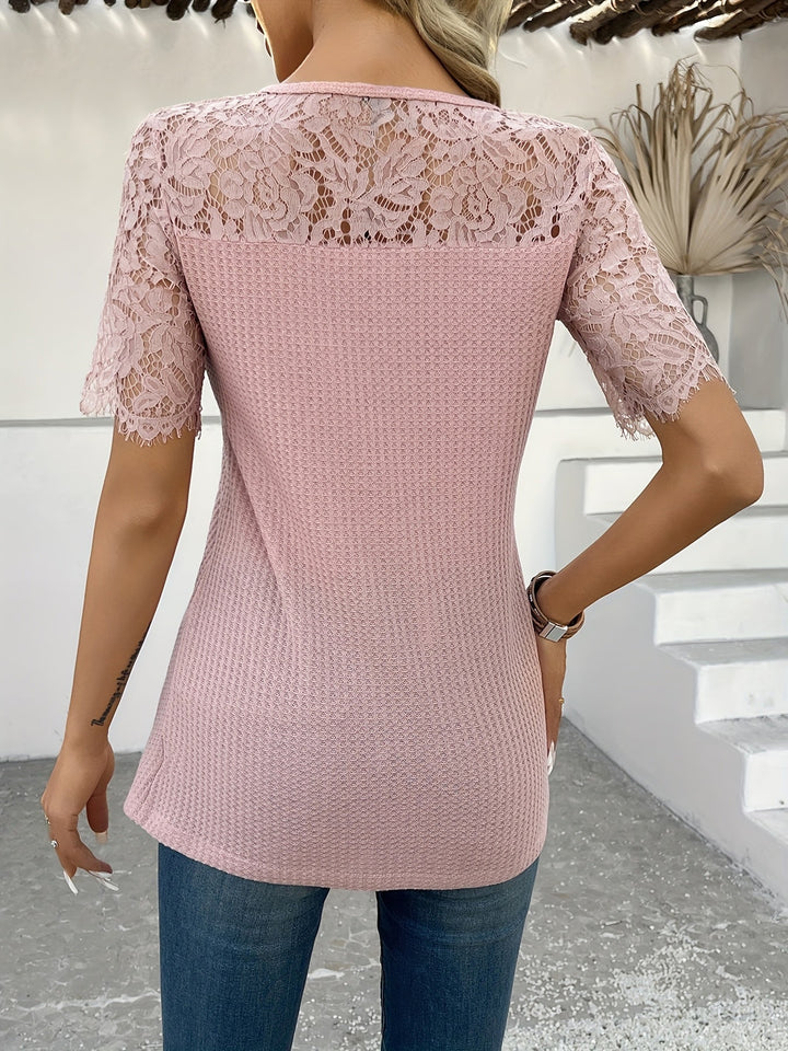 Delphine | Bluse med Blondekant