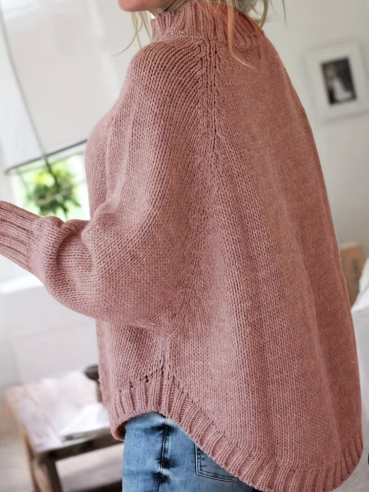 Corinne | Cozy Højhalset Kabelstrik Sweater