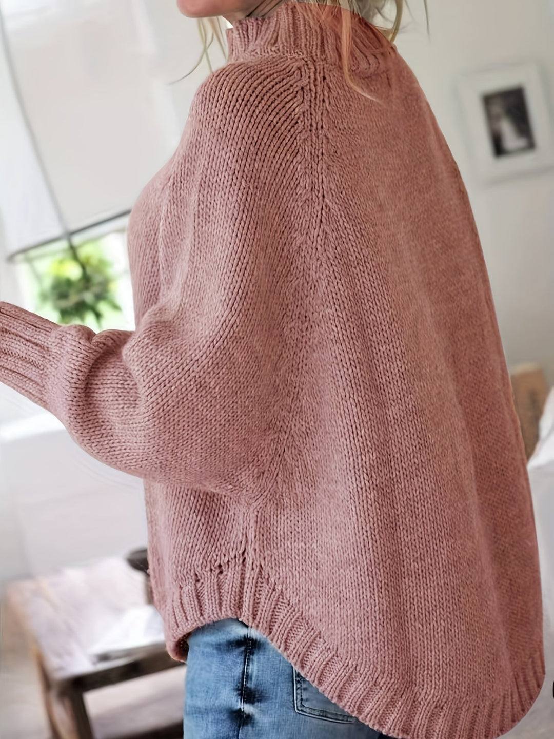 Gwendolyn | Kabelstrikket Højhalset Sweater