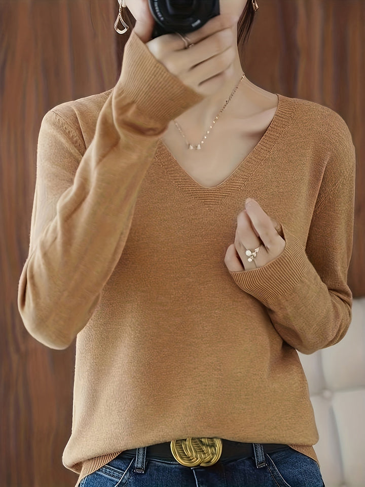 Selene | Blød V-Hals Sweater