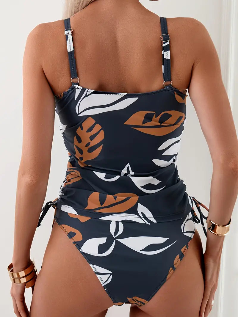 Natalie | Stilfuld Printet Tankini Badedragt