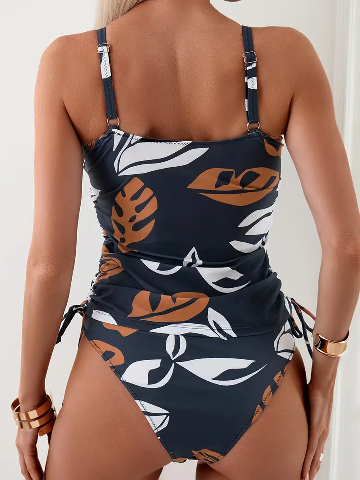 Natalie | Stilfuld Printet Tankini Badedragt