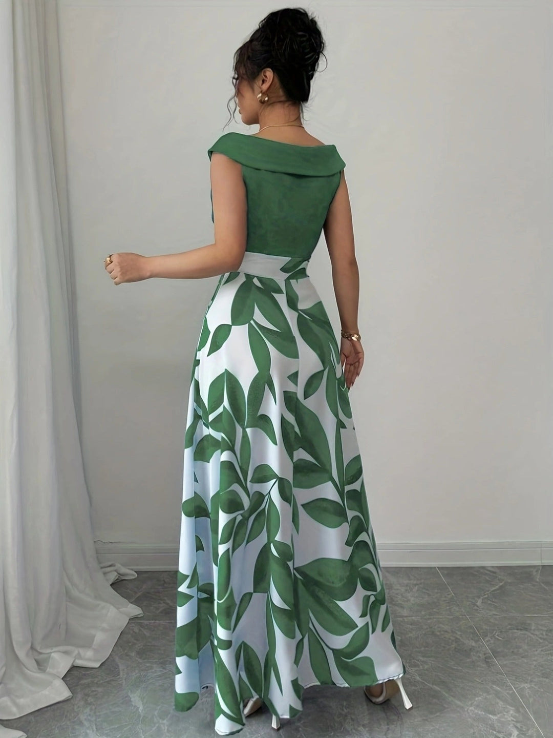 Lucille | Elegant Floral Maxi Kjole