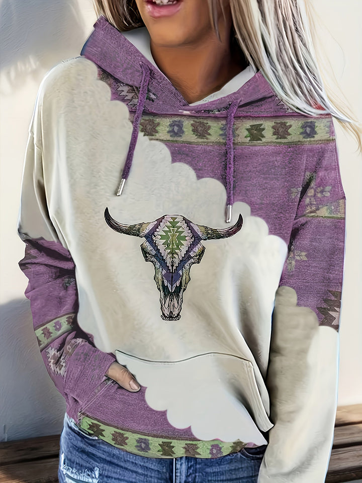 Tamsin | Western-inspireret Print Hoodie