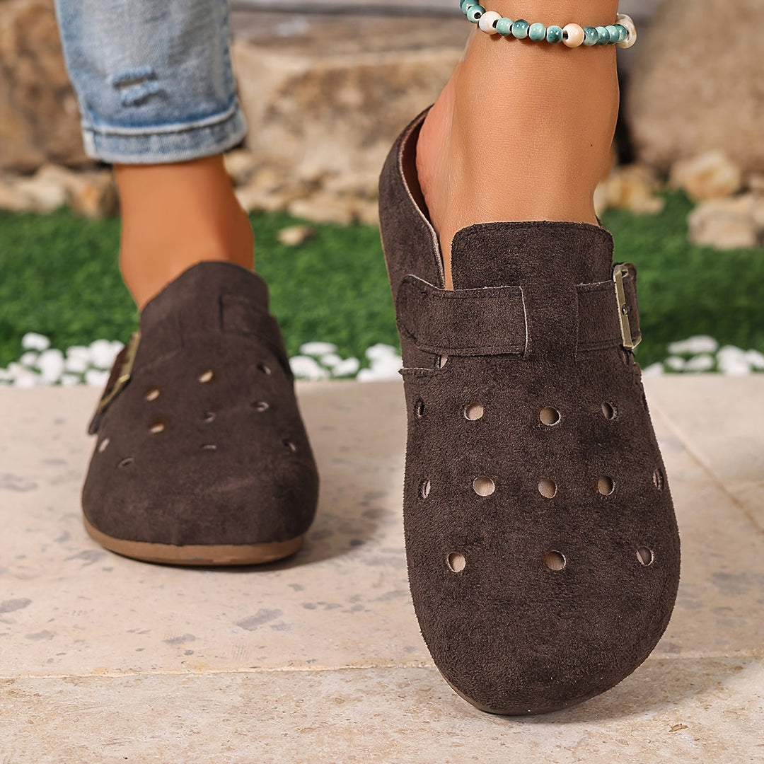Marion | Spænde-Detalje Slip-On Træsko