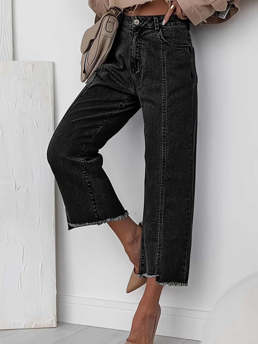 Denise | Skræddersyede Cropped Straight-Leg Jeans
