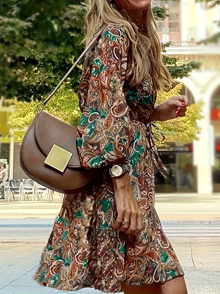 Ramona | Bohemian Print V-Hals Kjole