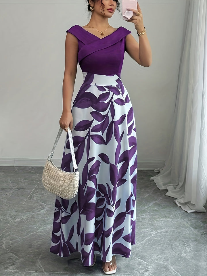 Lucille | Elegant Floral Maxi Kjole