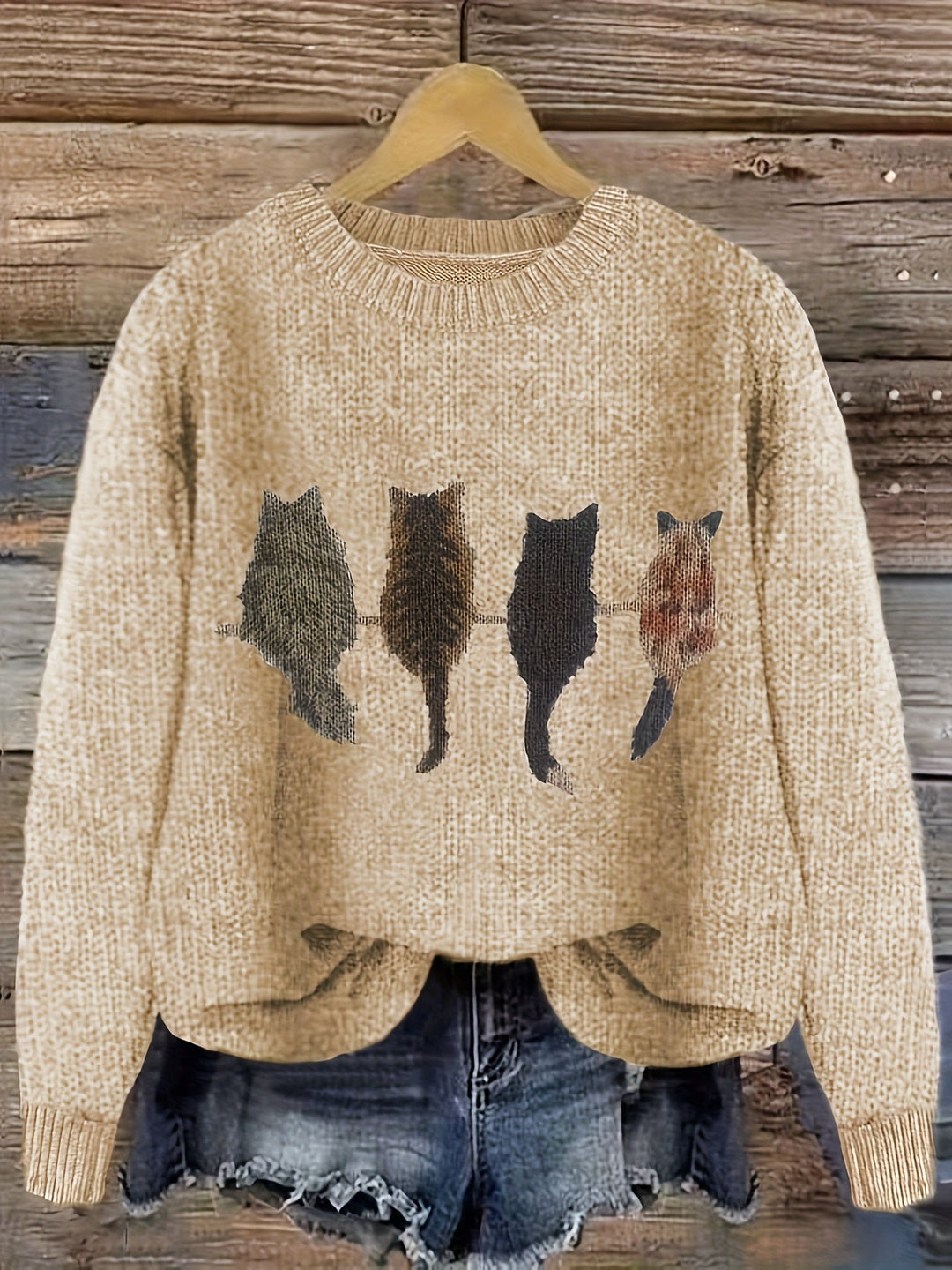 Tamara | Cozy Kat-Print Sweater
