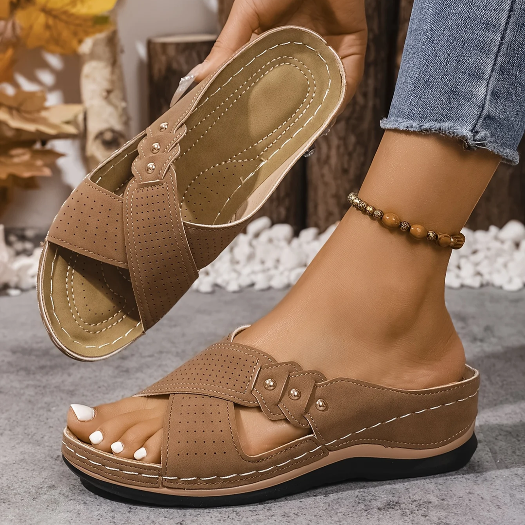 Charlotte | Premium Ortopædisk Vedge Sandal