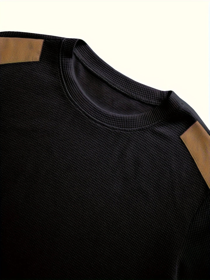 Aaron | Tekstureret Elbow-Patch Pullover