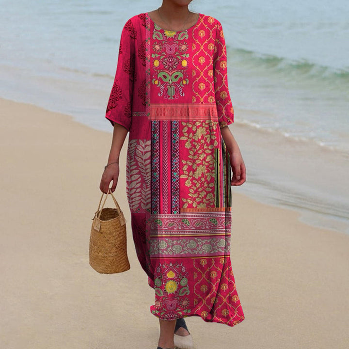 Natalia | Løs-Fit Boho Maxi Kjole