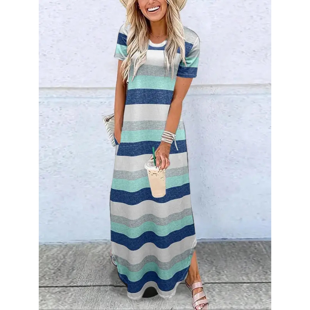 Kaylee | Casual Sommer Rund Hals Maxi Kjole