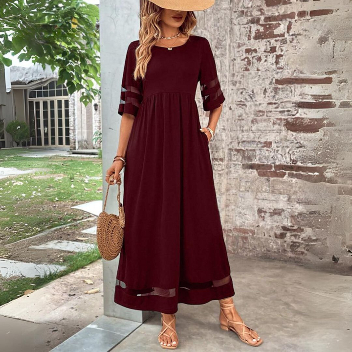 Aubrey | Elegant Tummy-Smoothing Midi Kjole
