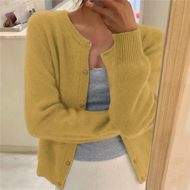 Delphina | Blød Knap-Front Cardigan