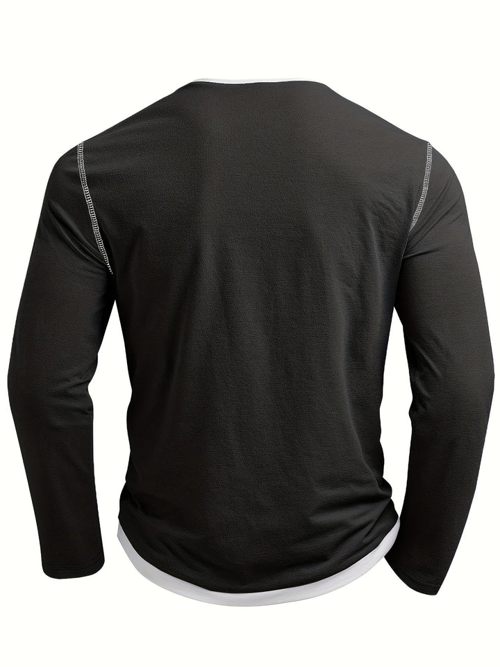 Nathan | Raffineret Notch-Neck Henley Skjorte