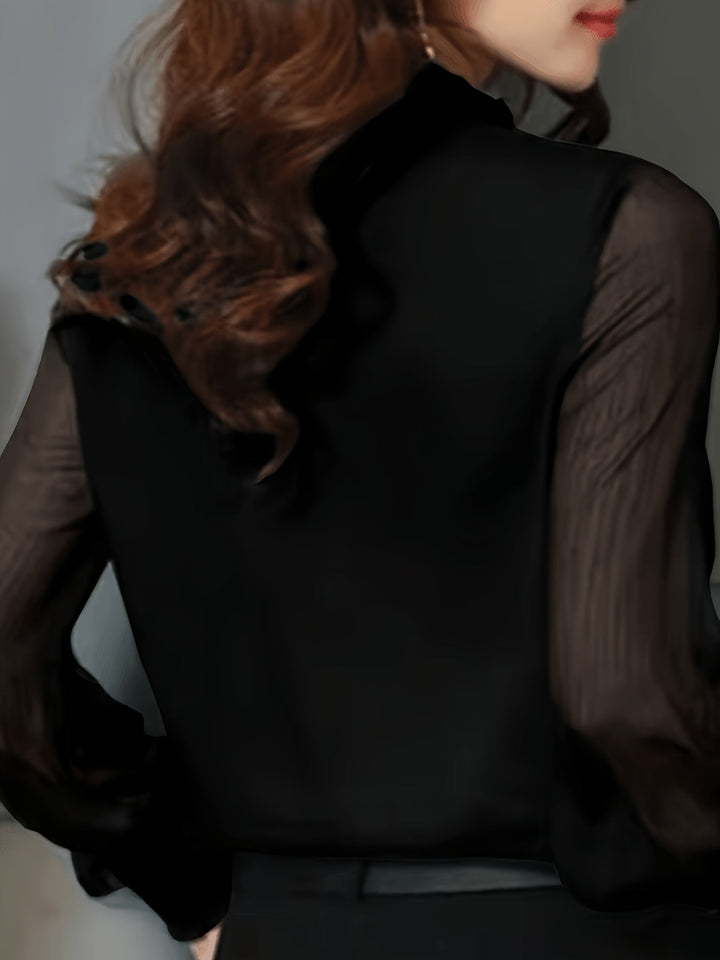 Ophelia | Stand-Krave Langærmet Bluse