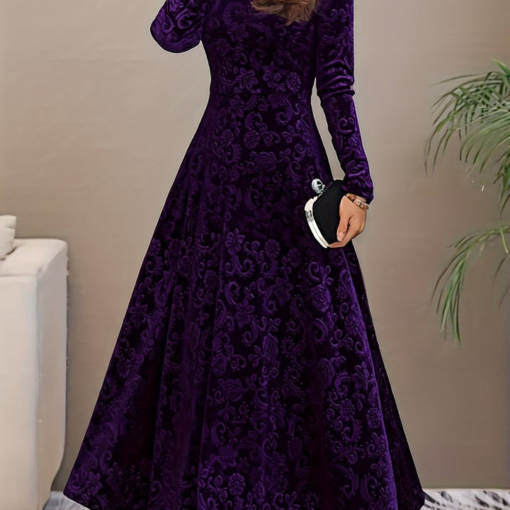 Adeline | Elegant Langærmet Midi Kjole