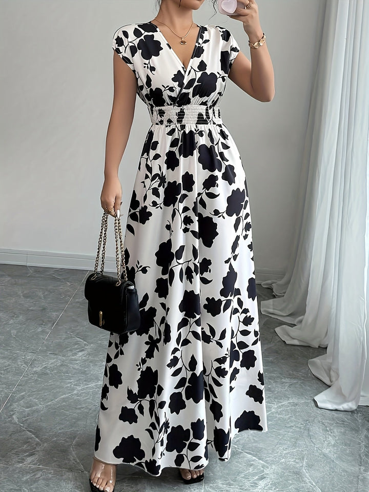 Delilah | Flydende Blomster Maxi Kjole