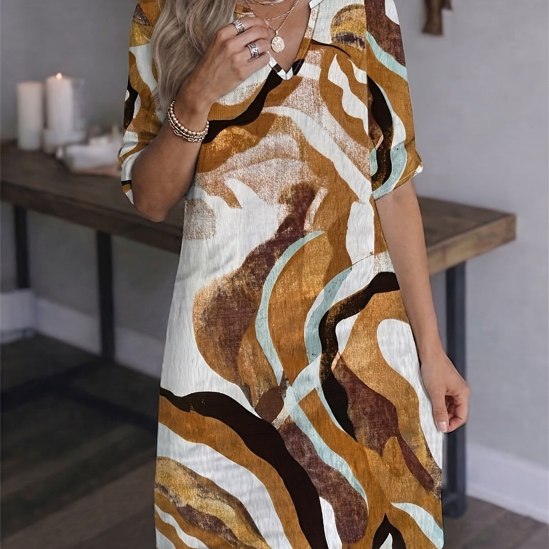 Ramona | Kunstnerisk Print Skift Kjole