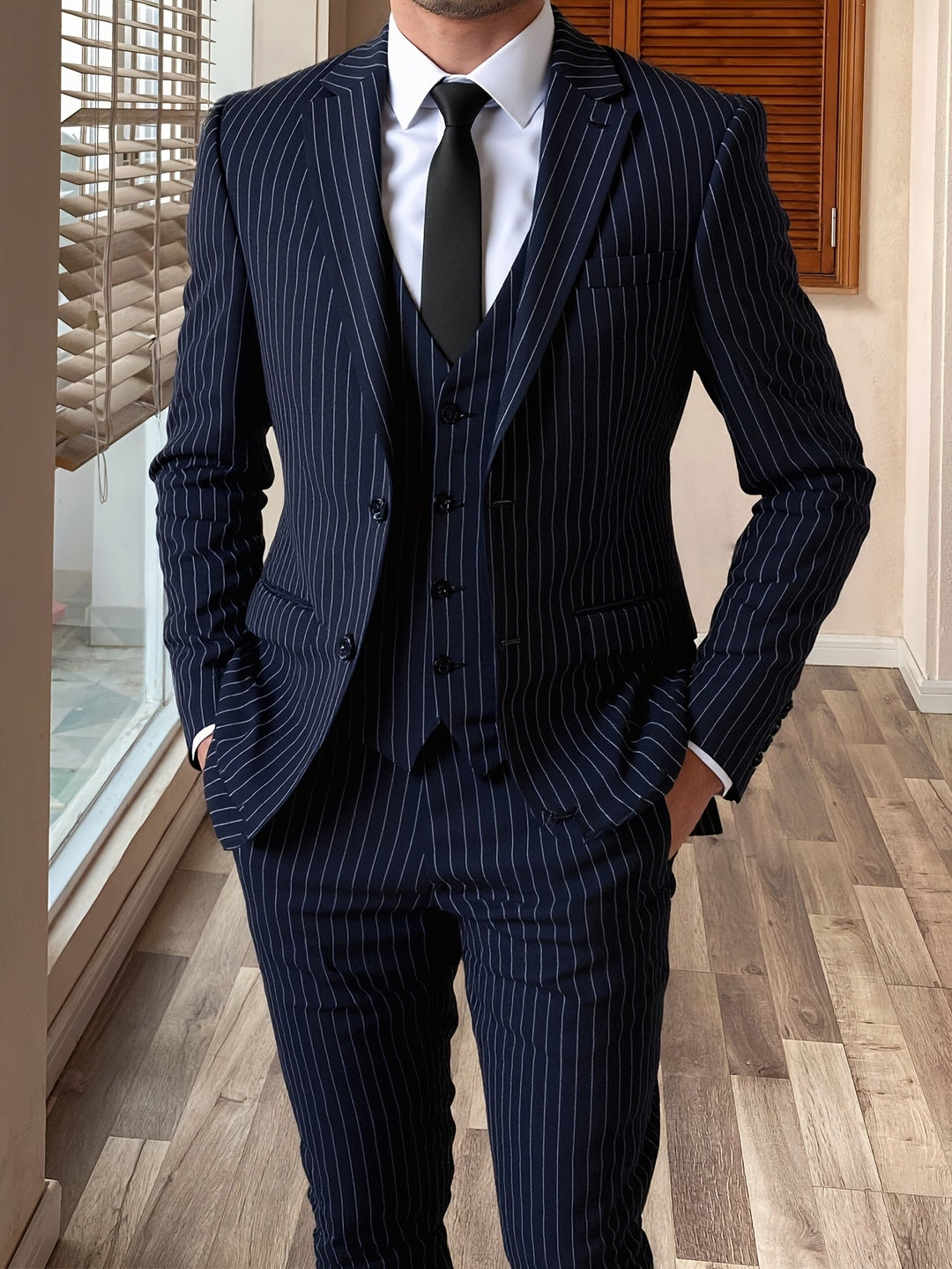 Sullivan | Pinstripe Tre-delt Jakkesæt