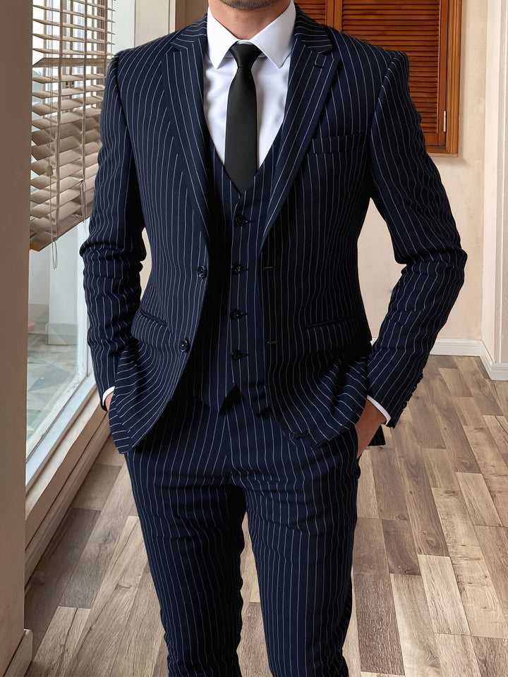Sullivan | Pinstripe Tre-delt Jakkesæt