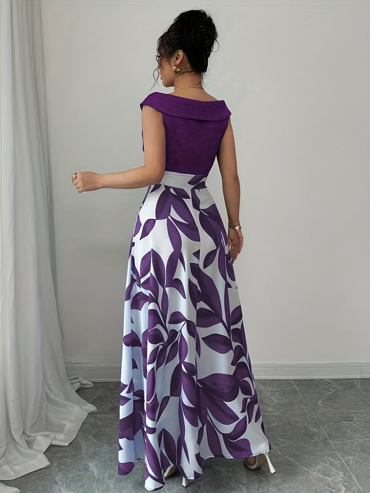 Lucille | Elegant Floral Maxi Kjole