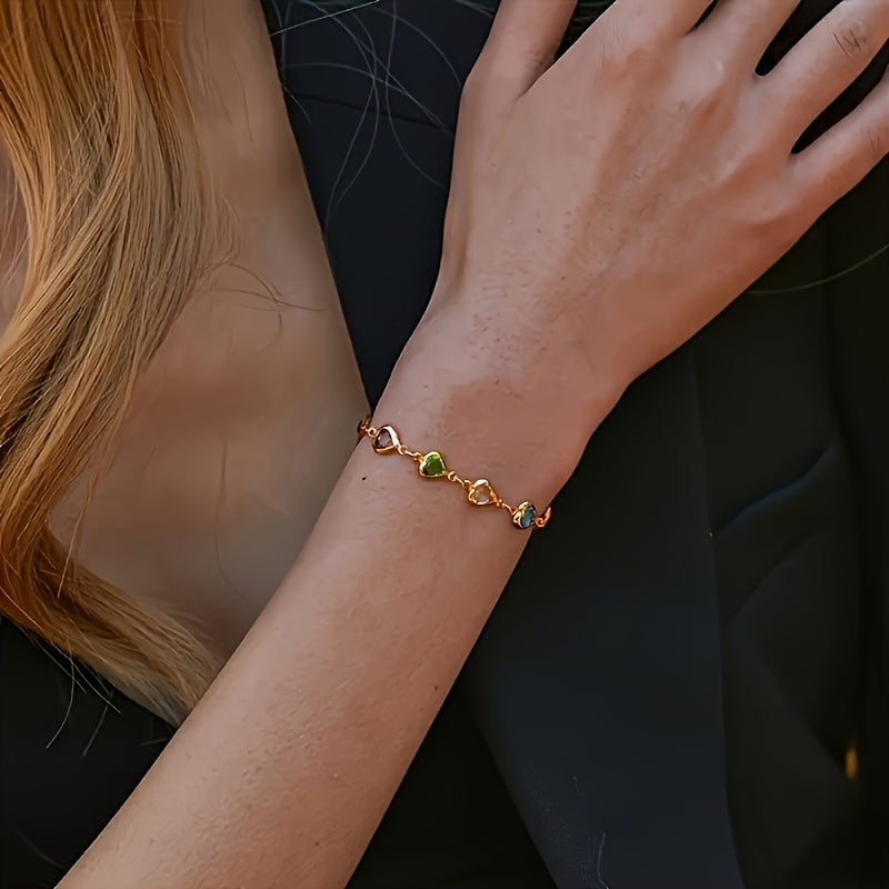 Gail | Stilfuld multicolor hjerteformet armbånd