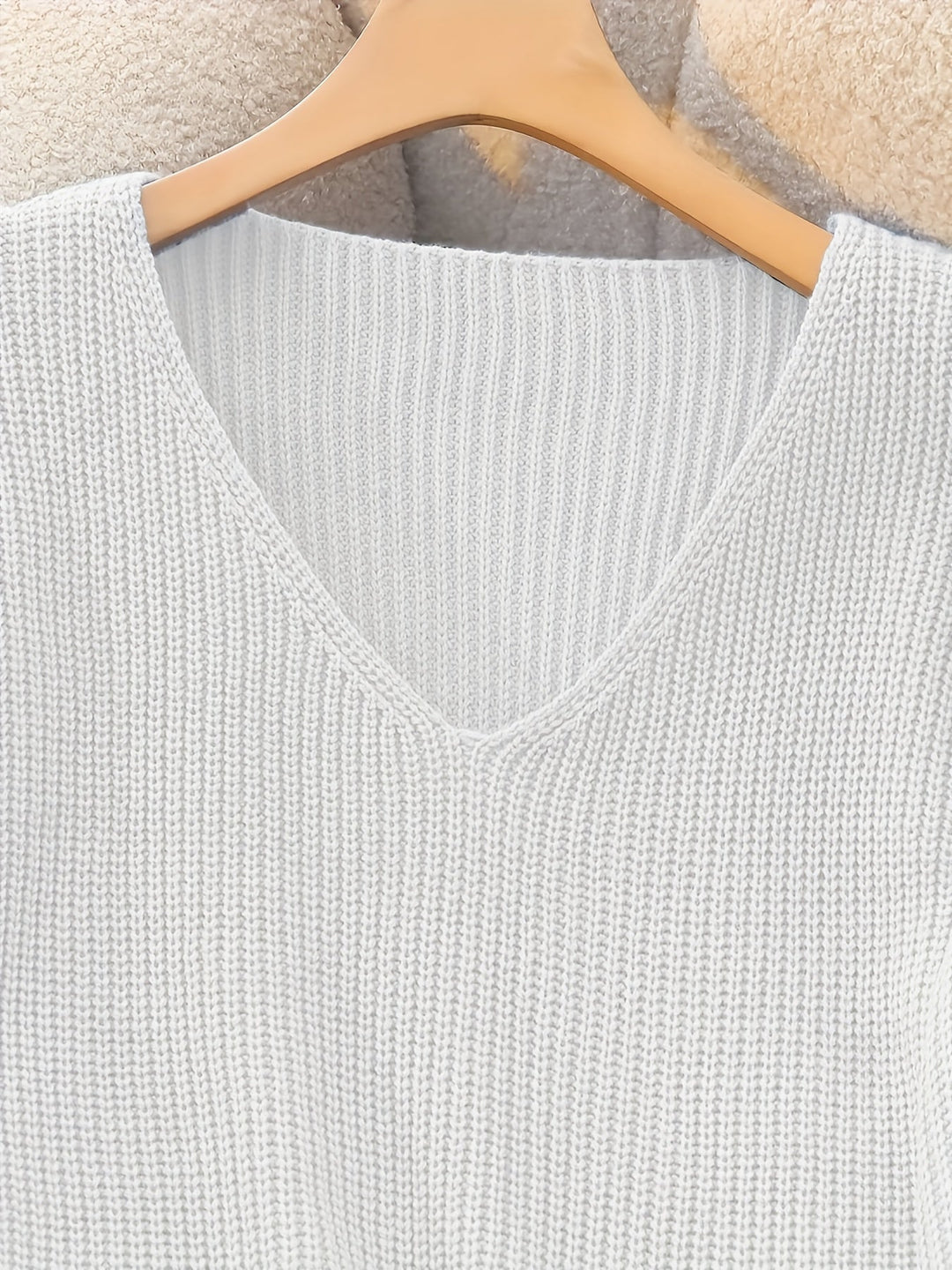Verity | Ribbede V-Hals Sweater