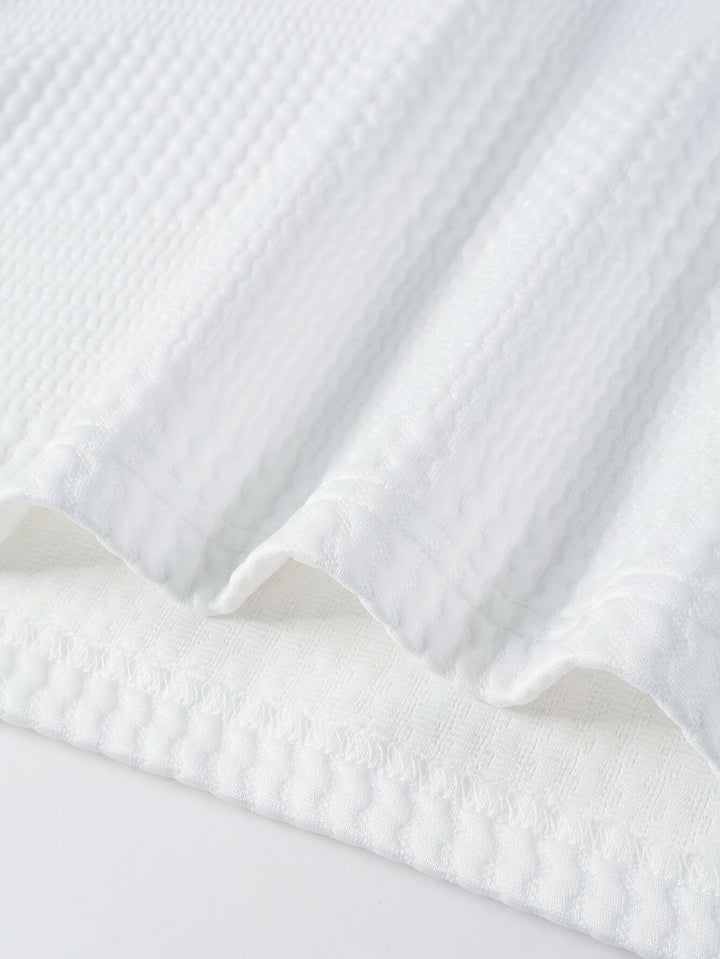 Fletcher | Tekstureret Langærmet Polo Shirt