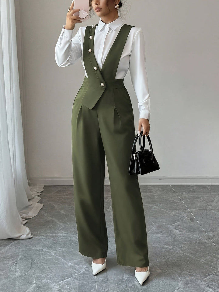 Coralie | Skræddersyet Jumpsuit med Bred Ben