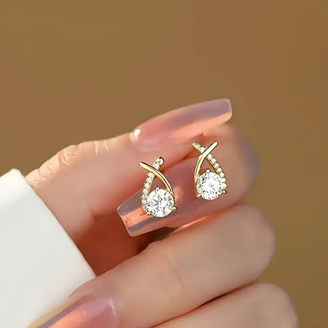 Cheryl | Stilfulde Stud Øreringe med Cubisk Zirkonia