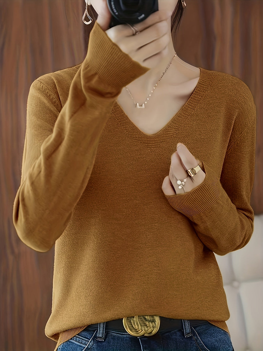 Selene | Blød V-Hals Sweater