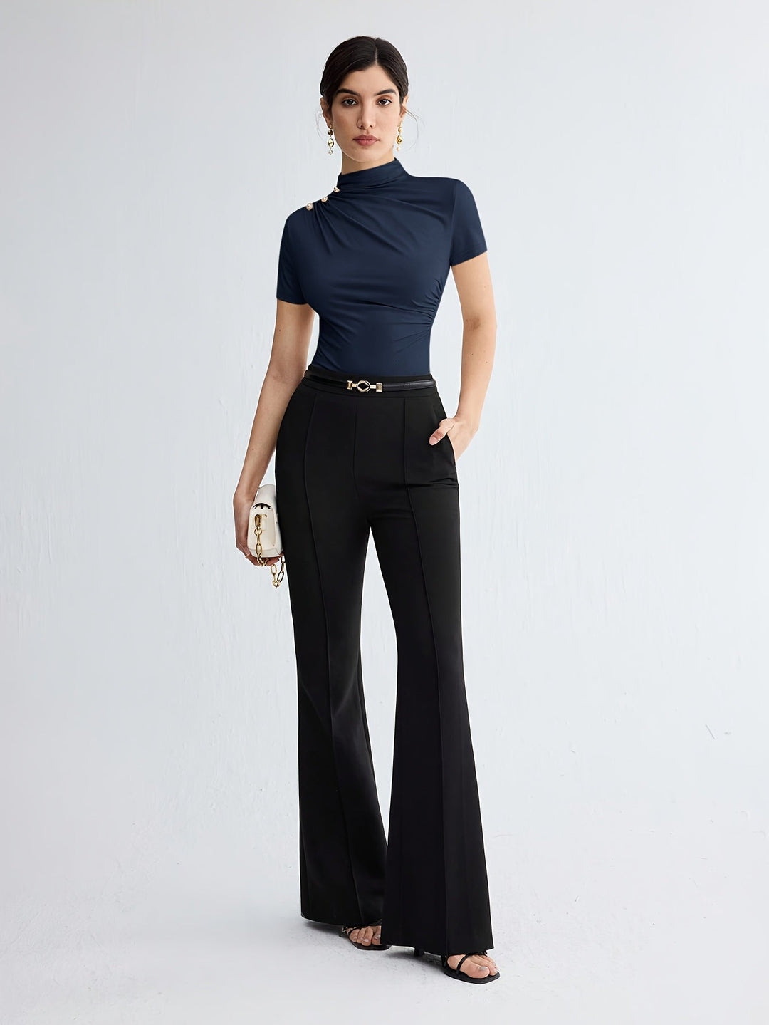 Sienna | Mock Neck Kortærmet Top
