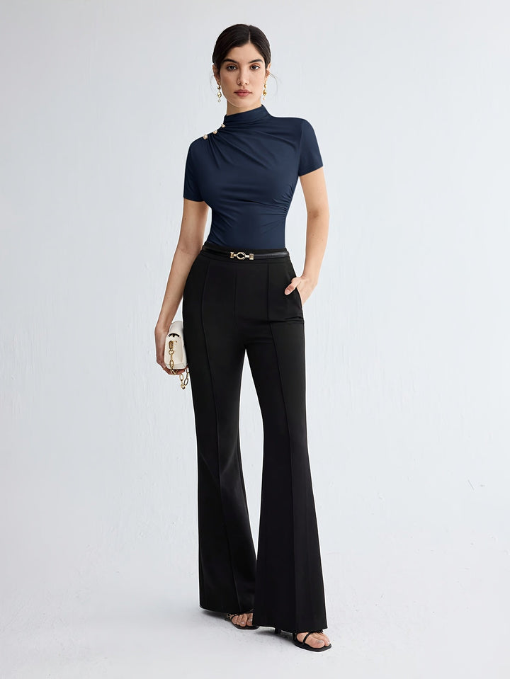 Sienna | Mock Neck Kortærmet Top