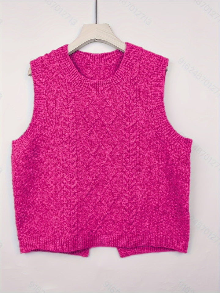 Brooke | Kabelstrikket Sweater Vest