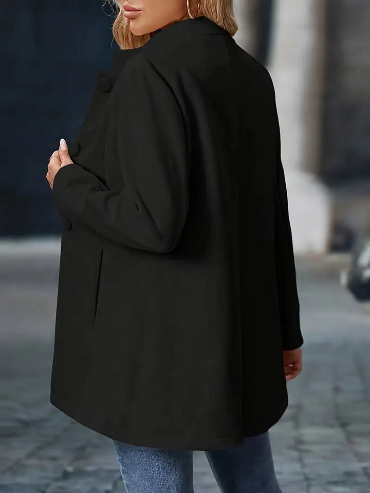 Juliette | Elegant Ståkrave Knap Frakke