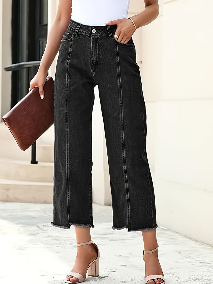 Denise | Skræddersyede Cropped Straight-Leg Jeans
