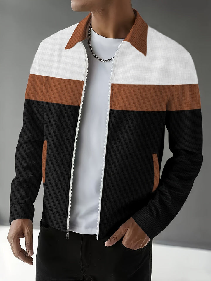 Cameron | Farveblokeret Zip-Up Jakke