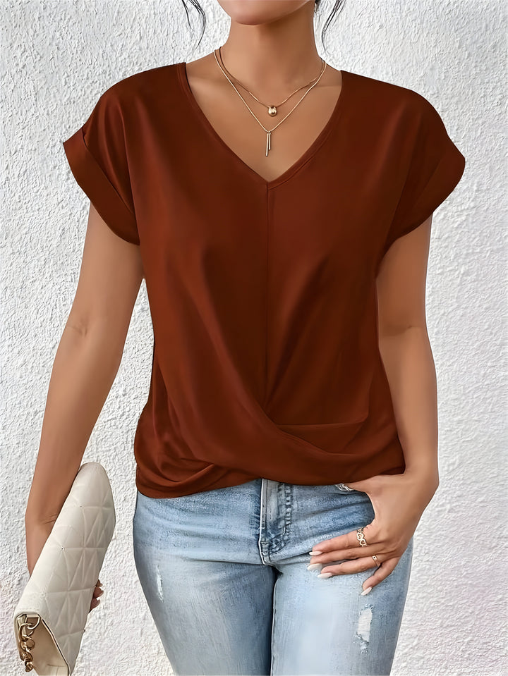 Kathrina | Elegant Twist-Front V-Hals Top
