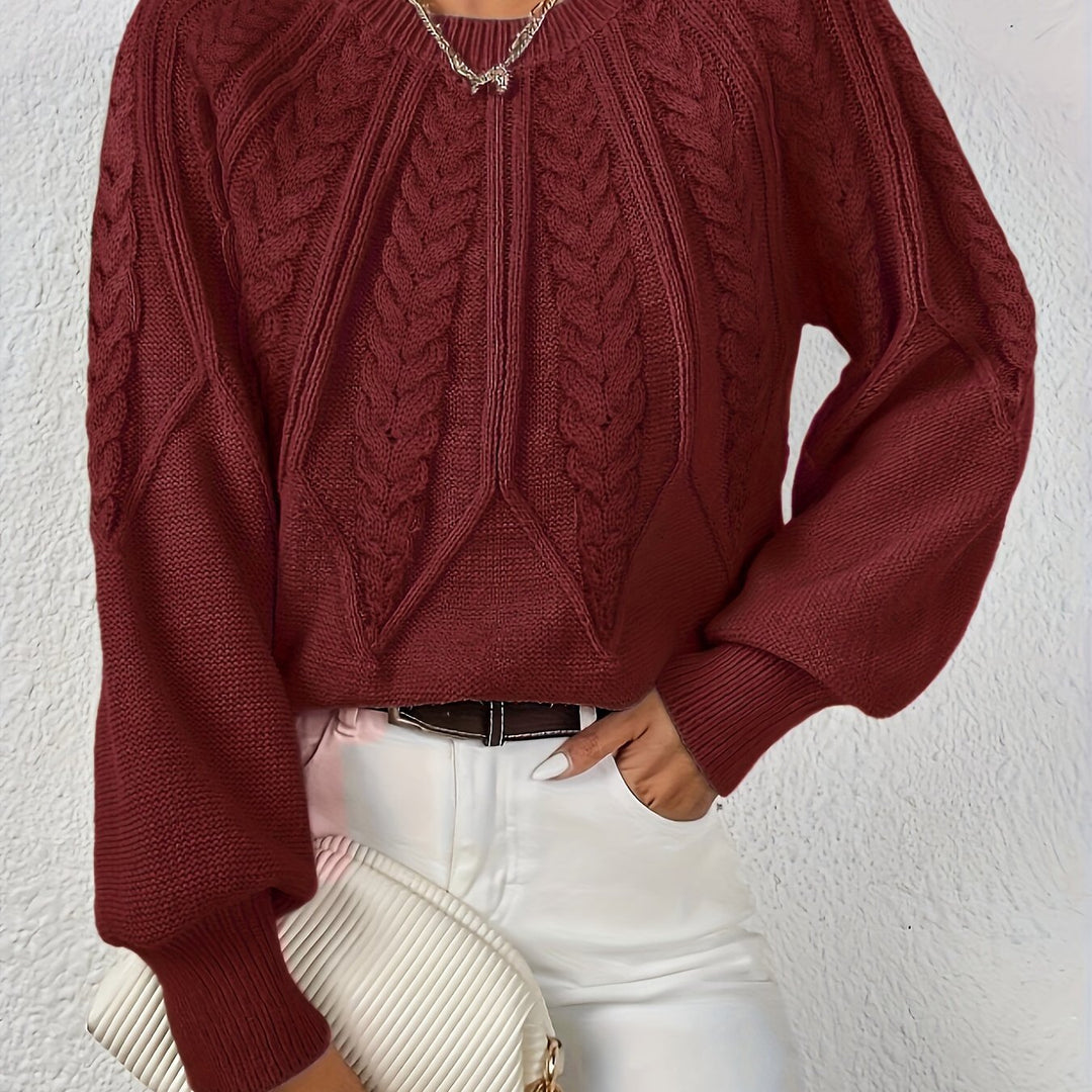 Eleanor | Afslappet Kabelstrik Sweater