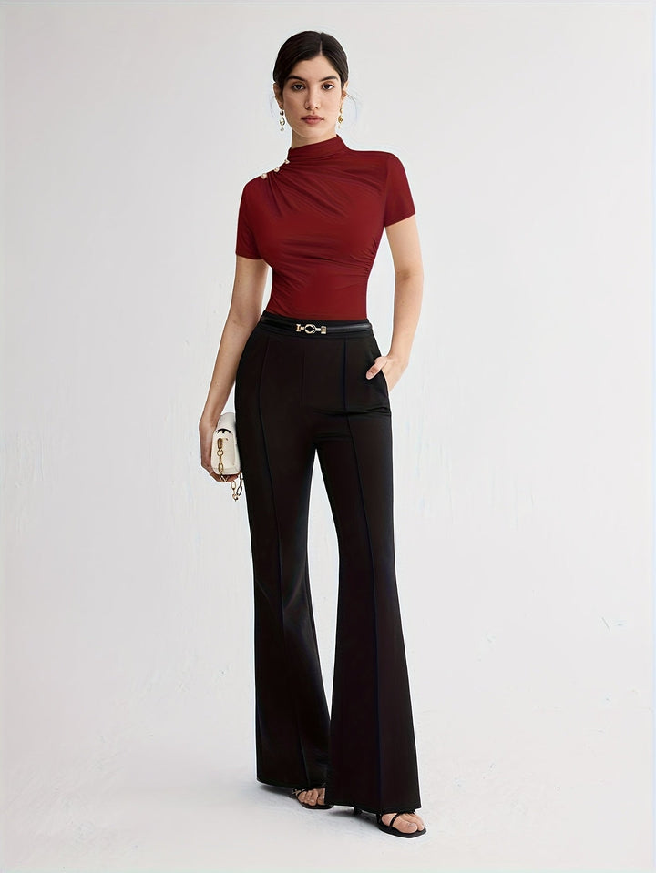 Sienna | Mock Neck Kortærmet Top