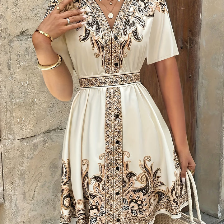 Georgia | Bohemsk Print A-Line Kjole