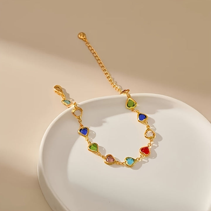 Gail | Stilfuld multicolor hjerteformet armbånd