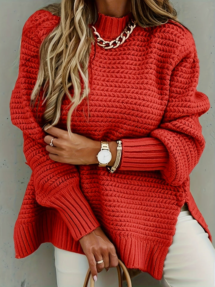 Evangeline | Tekstureret High-Low Sweater