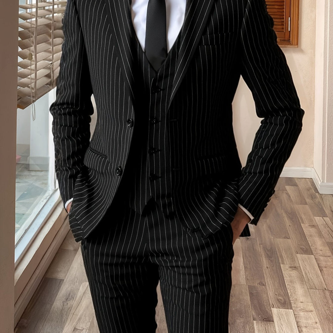 Sullivan | Pinstripe Tre-delt Jakkesæt
