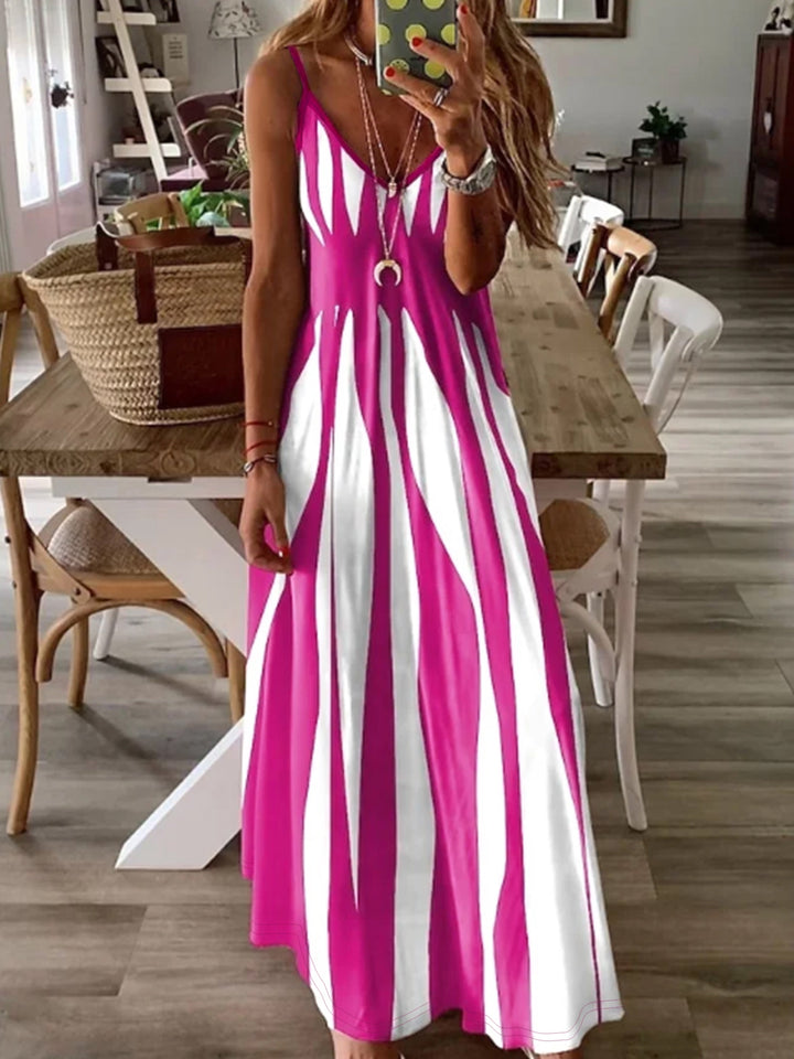 Nadine | Flowing V-Hals Maxi Kjole