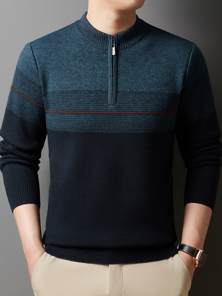 Lucas | Quarter-Zip Striktrøje
