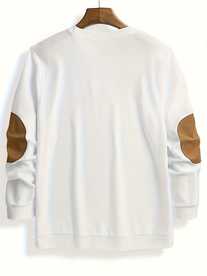 Aaron | Tekstureret Elbow-Patch Pullover