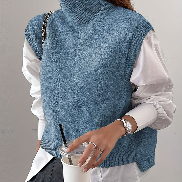 Farrah | Højhalset Sweater Vest